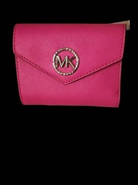 Michael Kors Pink Saffiano Leather Envelope Wallet